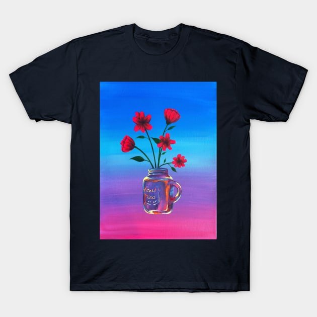 Mason jar flowers T-Shirt by Whatstheteashirt